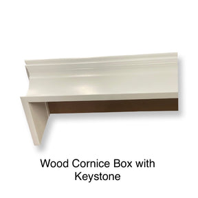 Wood Cornice Box - Stained or Painted - with Keystone - Queen
