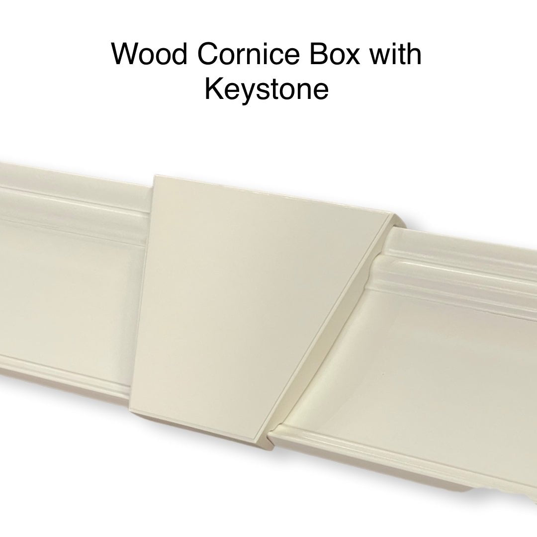 Wood Cornice Box - Stained or Painted - with Keystone - Twin
