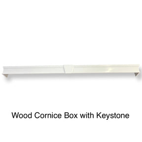 Wood Cornice Box - Stained or Painted - with Keystone - King