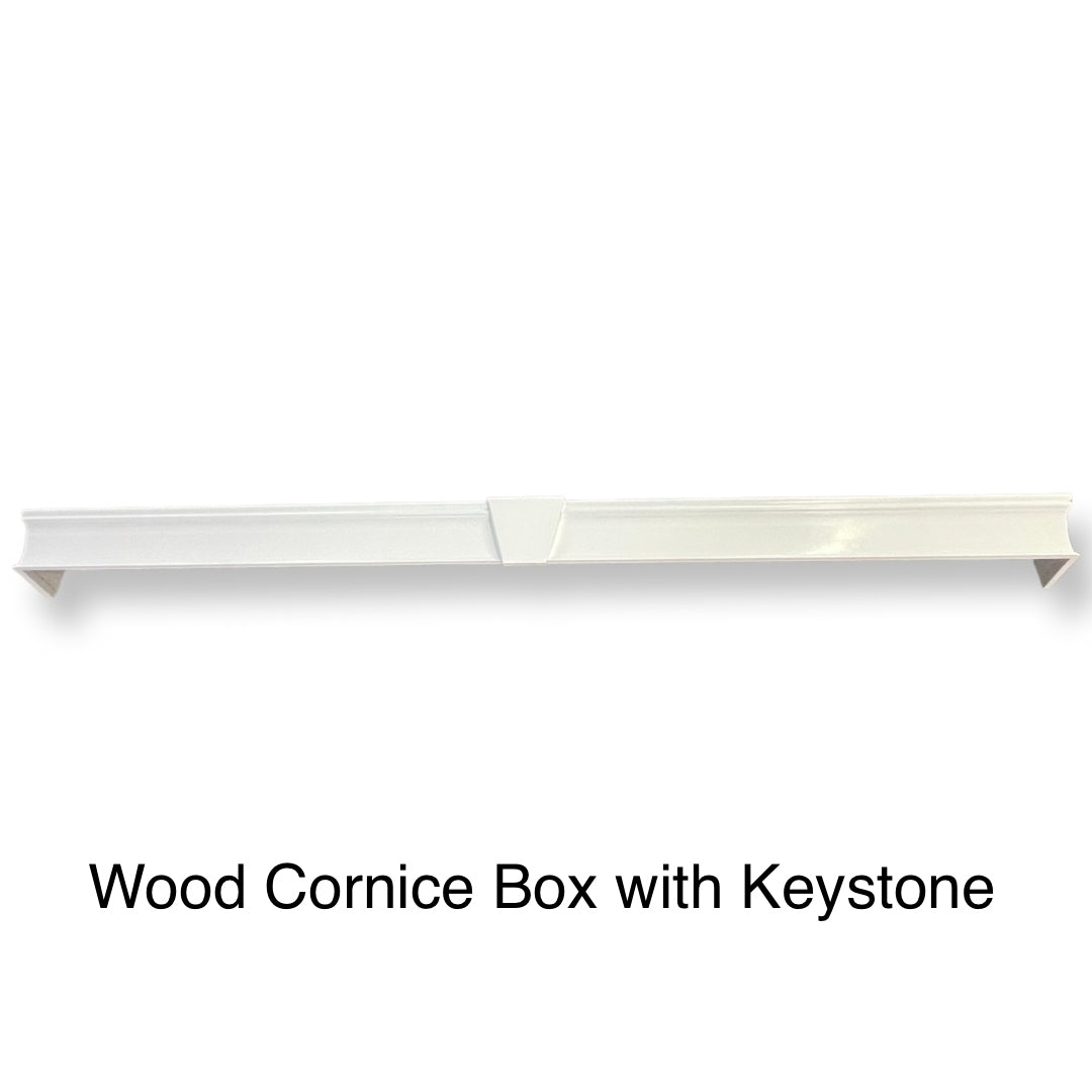 Wood Cornice Box - Stained or Painted - with Keystone - Twin